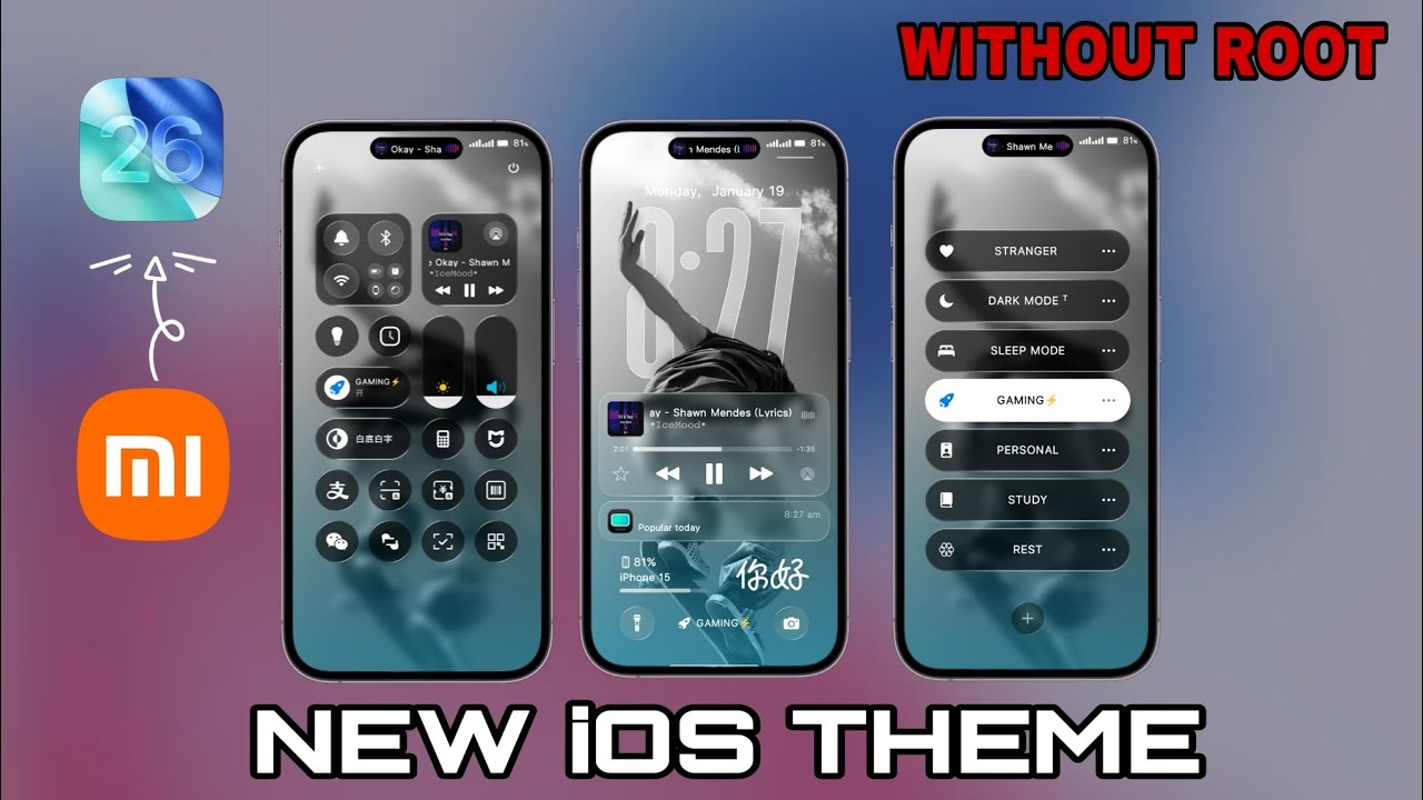 NEW iOS 26 STYLE THEME _ AMAZING CONTROL CENTRE  AND FOCUS MODE 