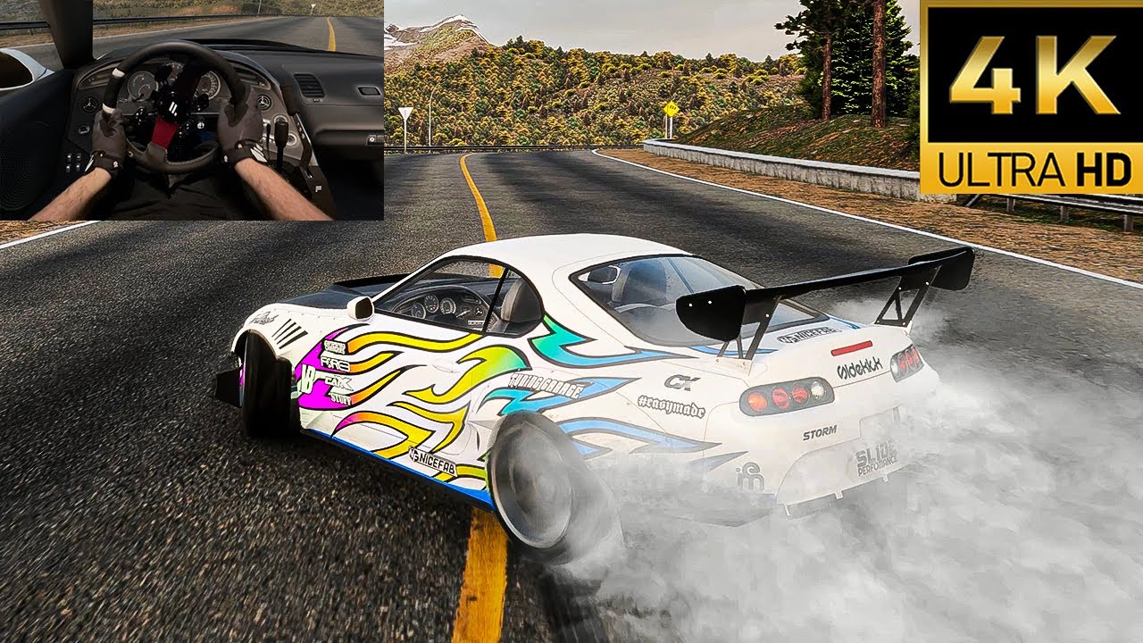 BEGINNER tries to drift in CarX Drift Racing | Toyota Supra ( Wanderer L30 ) | Fanatec GT DD Pro