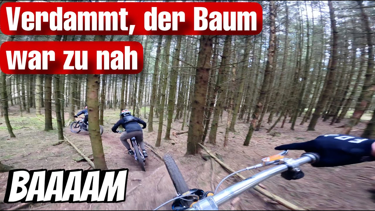 So einen engen Trail hab ich noch nicht gefahren, der Baum tat weh