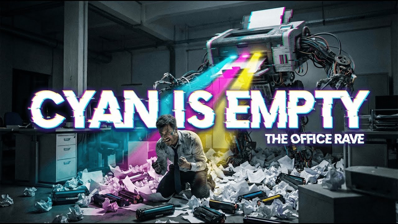 💀🖨️ Cyan is empty  - The Office Rave 🖨️💥