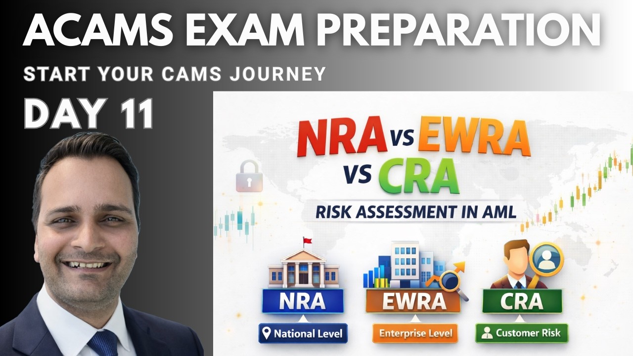 ACAMS Exam Preparation Day 11 | NRA vs EWRA vs CRA | Risk Assessment in AML | KYC Masterclass