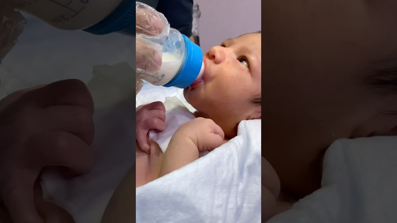 The Cutest Feeding Moment You’ll See Today 😍 #nicubaby #baby #nicumiracle #sleepingbaby