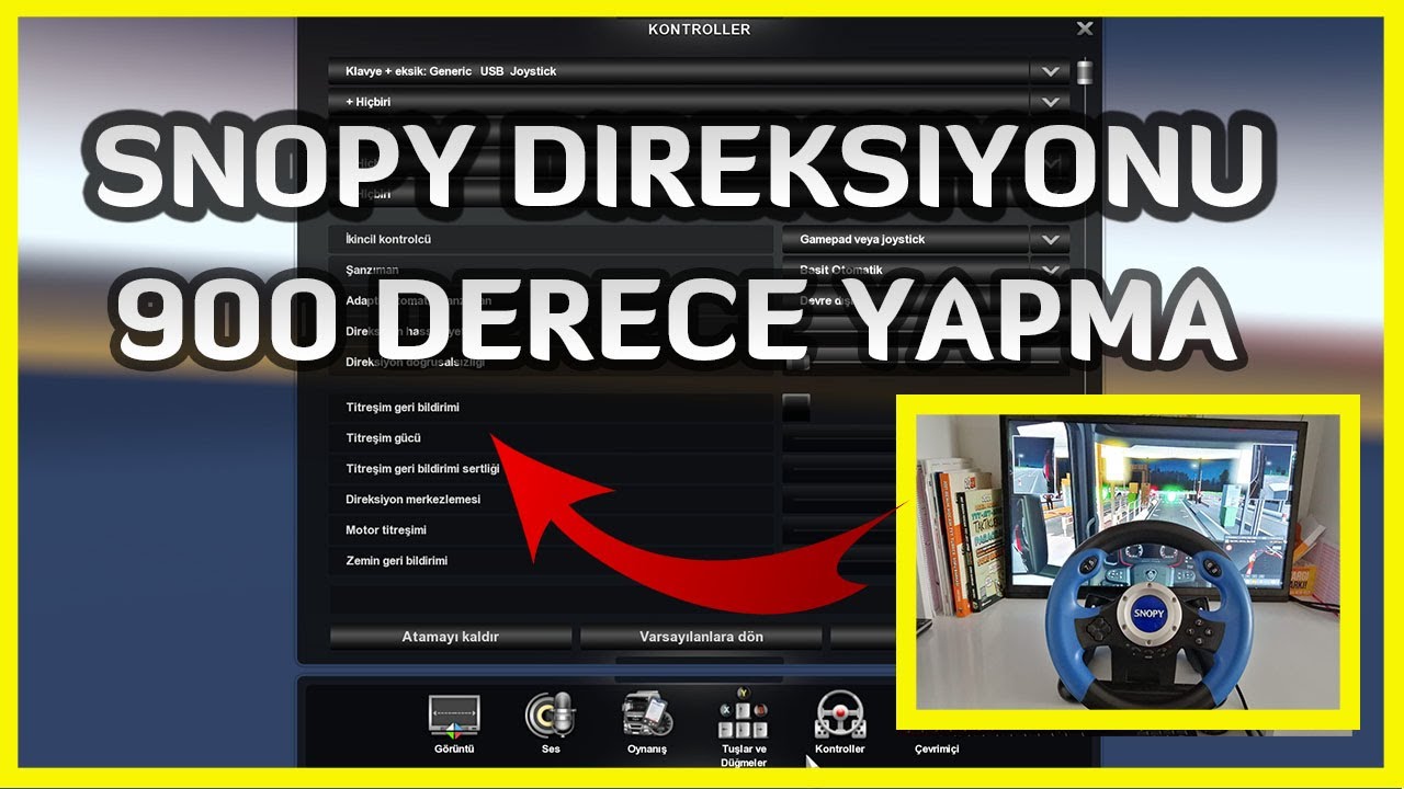 ETS 2 DİREKSİYON SETİ KONTROL AYARLARI NASIL OLMALI ? | 180  Derece Direksiyonu 900 Derece Yapıyoruz