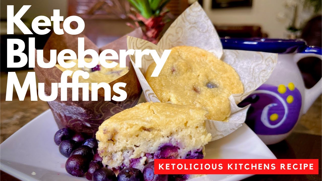 KETO MUFFINS DE ARÁNDANOS!  Keto Blueberry Muffins!