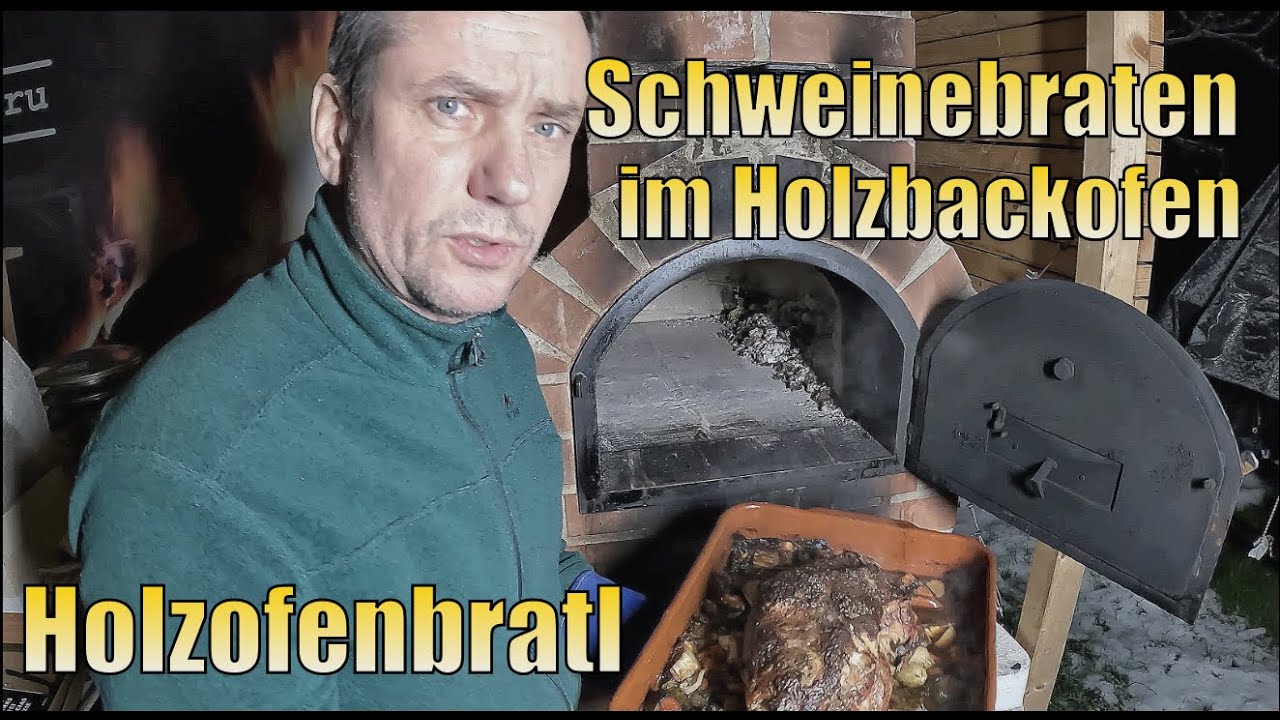 Schweinebraten im Holzbackofen