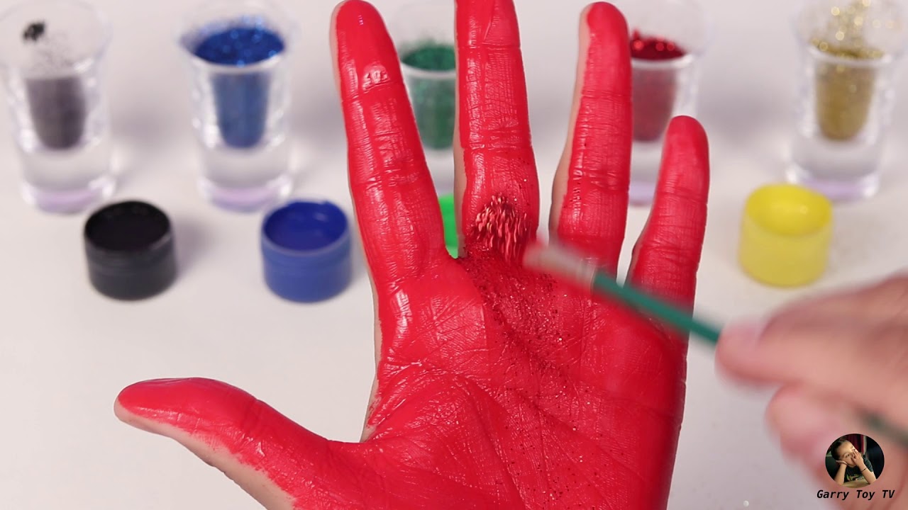Learn colors with hand painting finger family song nursery rhymes