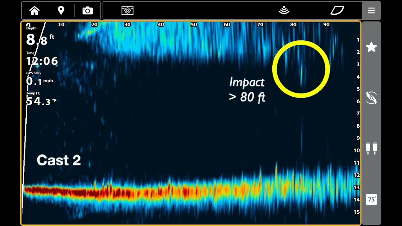 Casting and catching with Humminbird MEGA LIVE 2 in forward mode