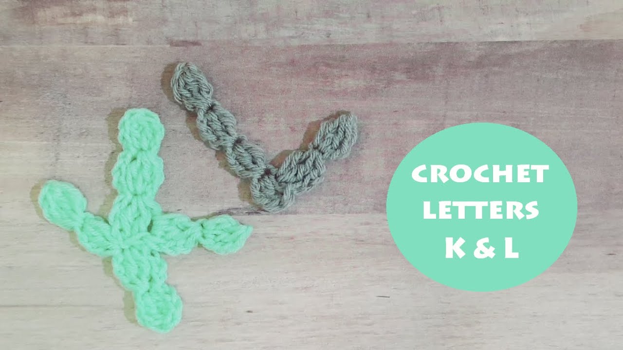 How to crochet letters/alphabets K & L using cluster stitch? | Crochet With Samra