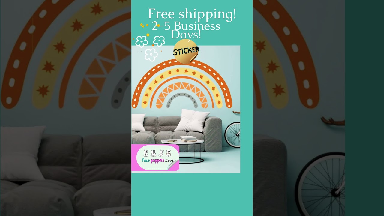 rainbow wall decals