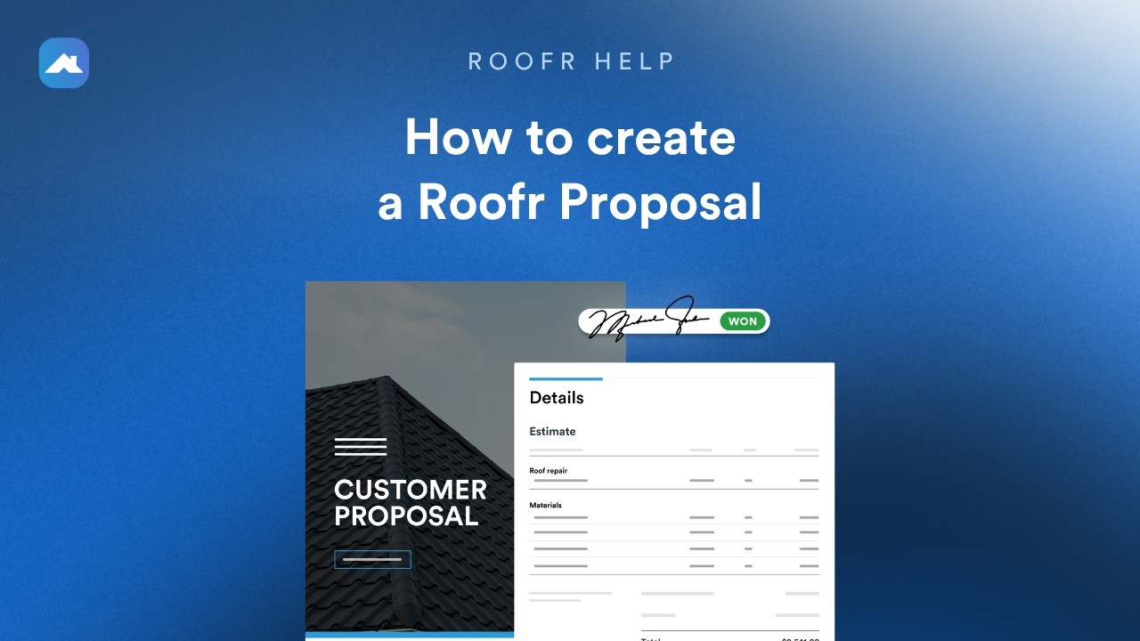 How to create a Roofr proposal
