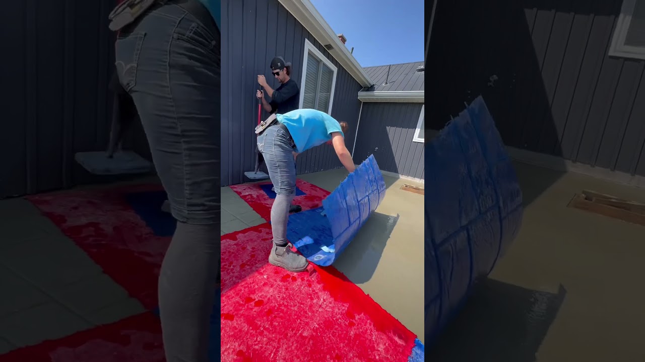 How to pour stamped concrete 