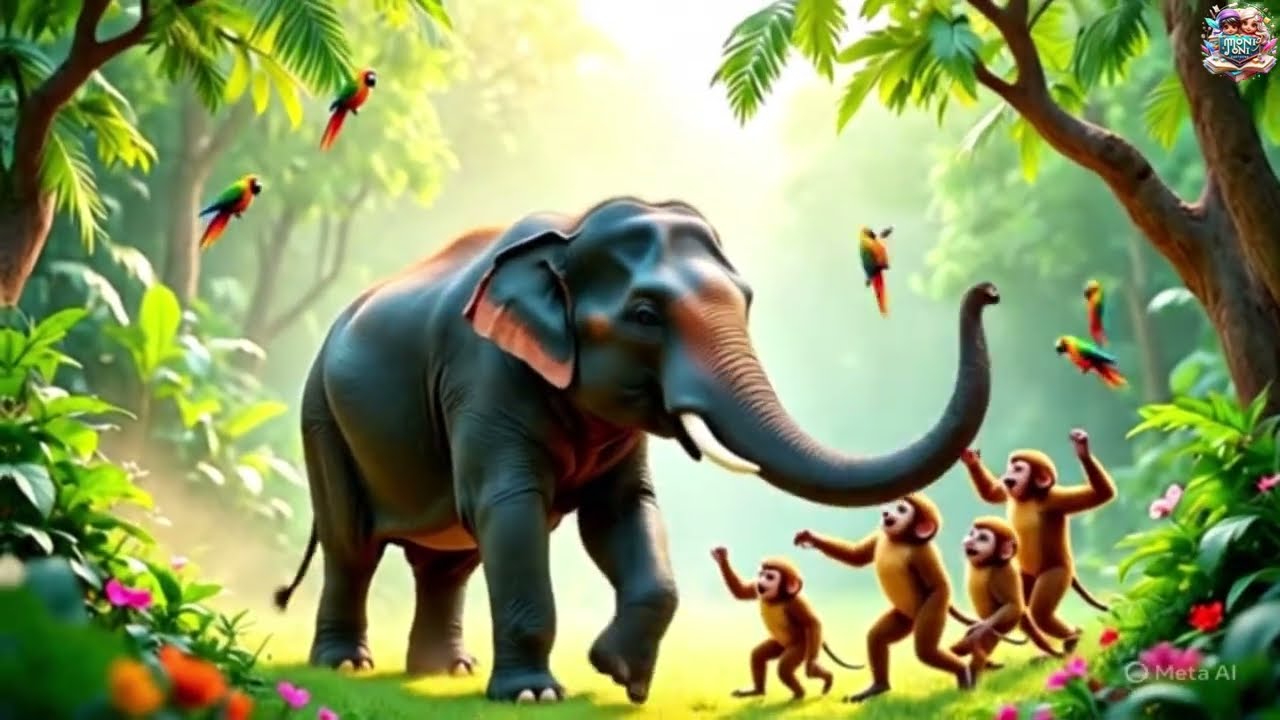 The Elephant in the Jungle | English Poem for Kids | Learn About Wild Animals