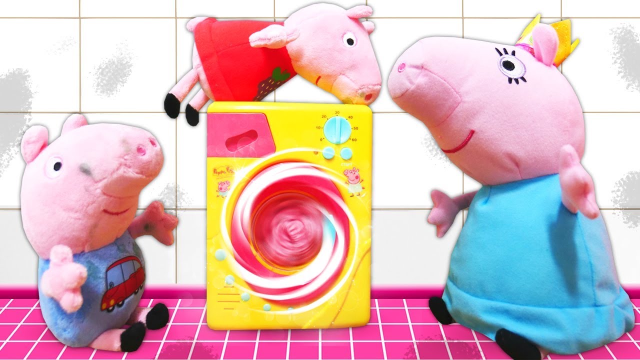 Peppa Pig oyuncak ailesi ile çocuk oyunları.