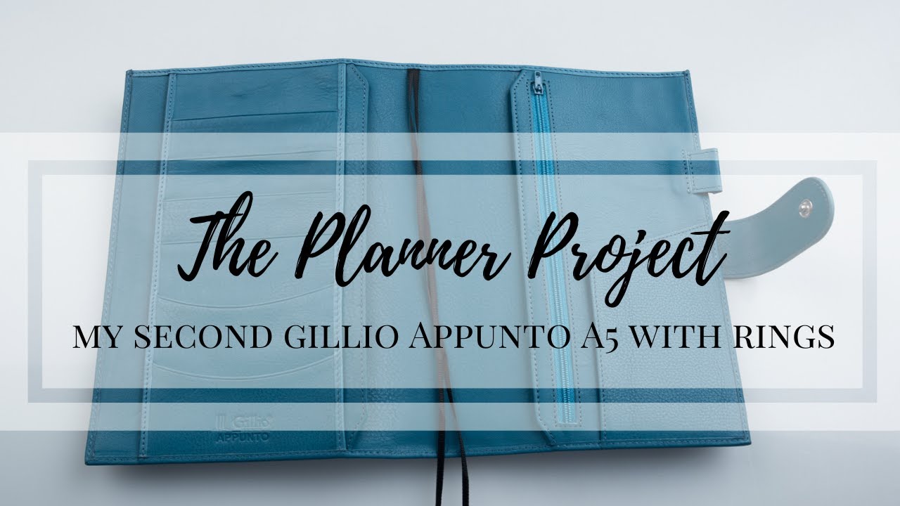 Gillio A5 Appunto in Yale Blue with Rings