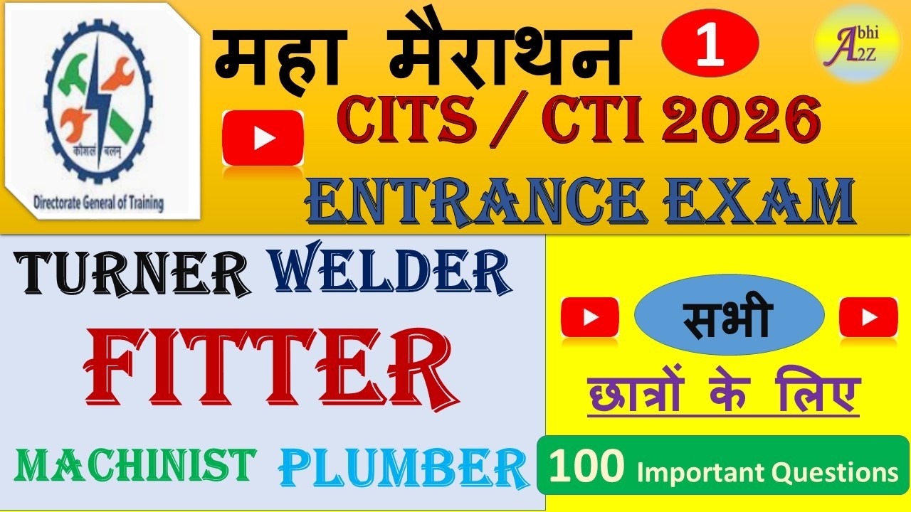 CITS Fitter Marathon Class -1 Paper 2026 by Abhi A2Z || CITS/CTI Previous Year Question Papers