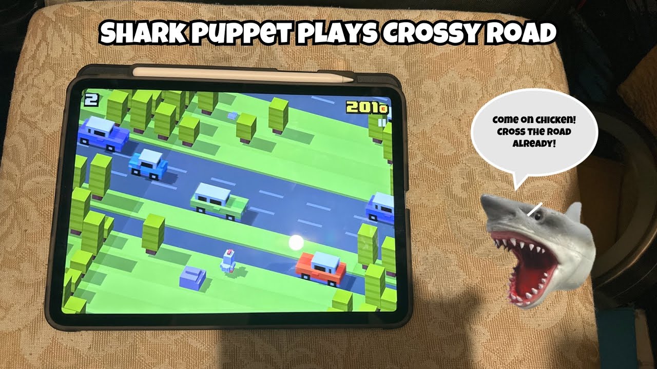 SB Movie: Shark Puppet plays Crossy Road!