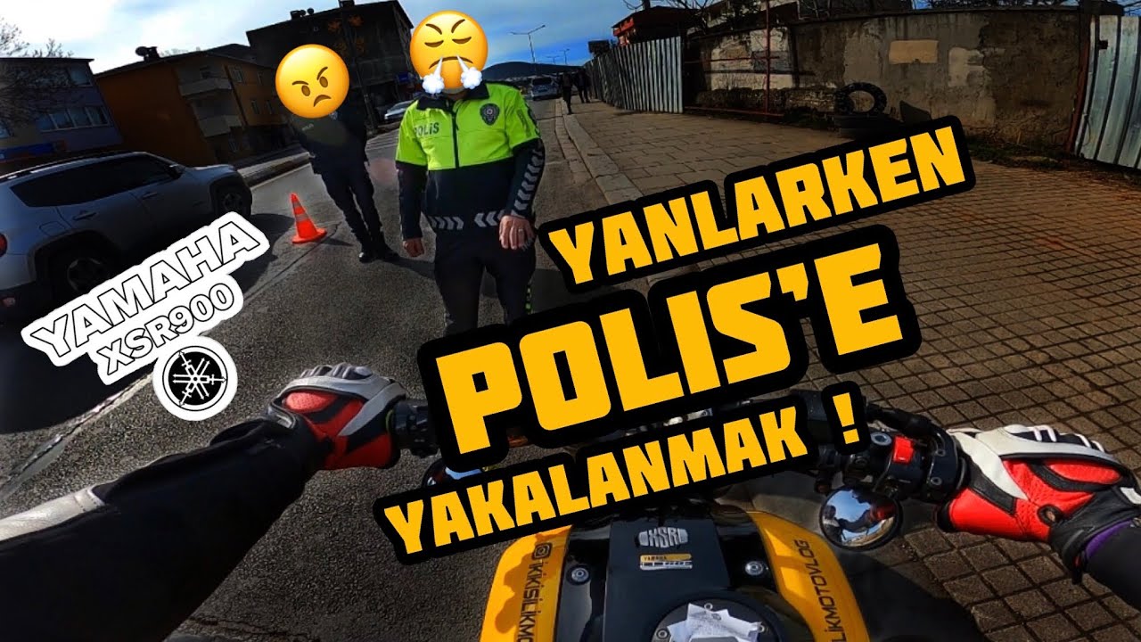 YANLARKEN POLİS ÇEVİRDİ !! / #MOTOVLOG