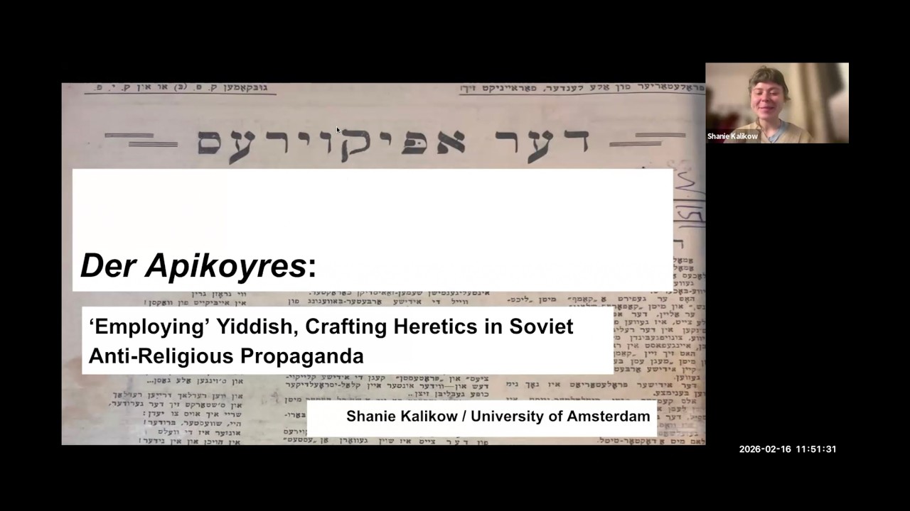 Der Epikoyres: ‘Employing Yiddish, Crafting Heretics in Soviet Anti-Religious Propaganda