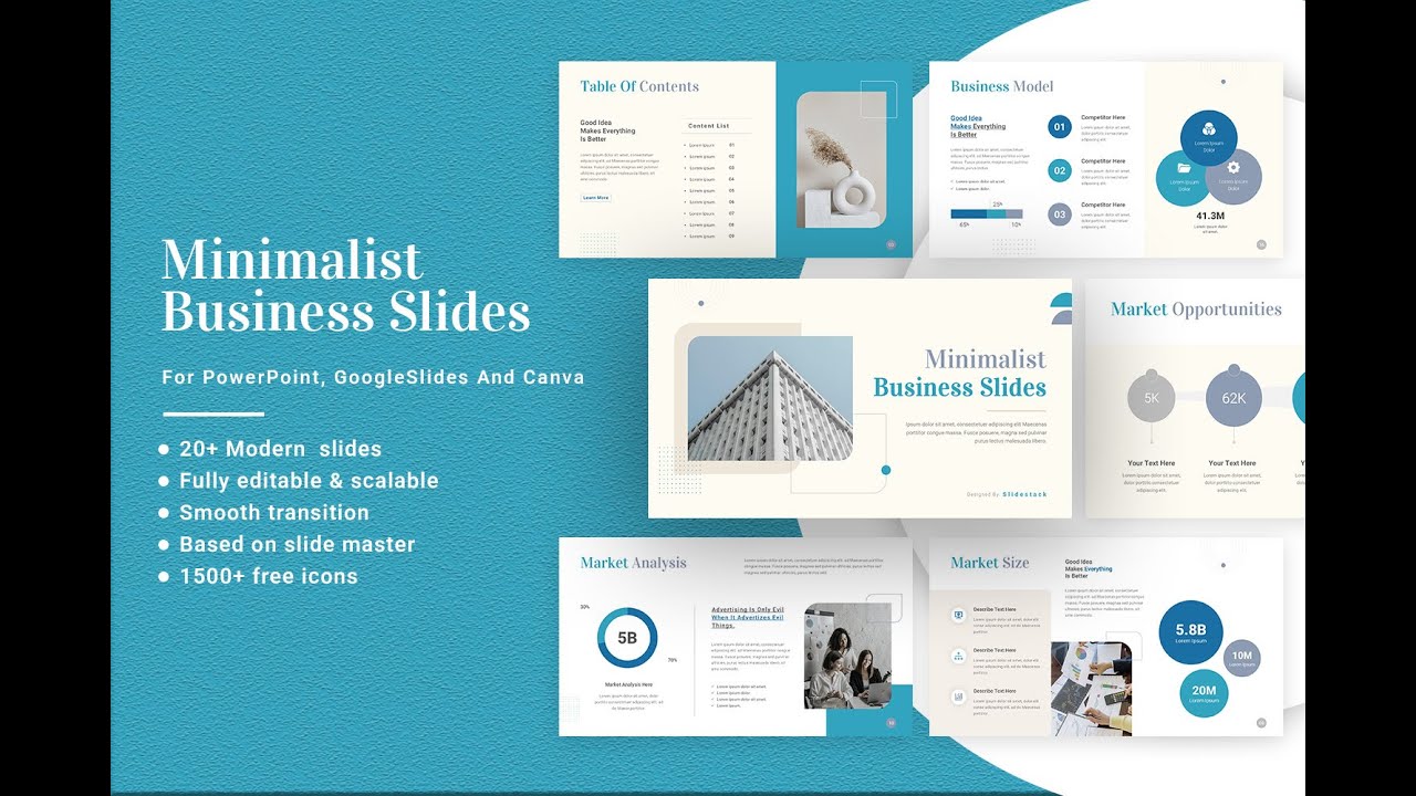 Minimalist Business Slides Presentation Template | Professional & Modern Design