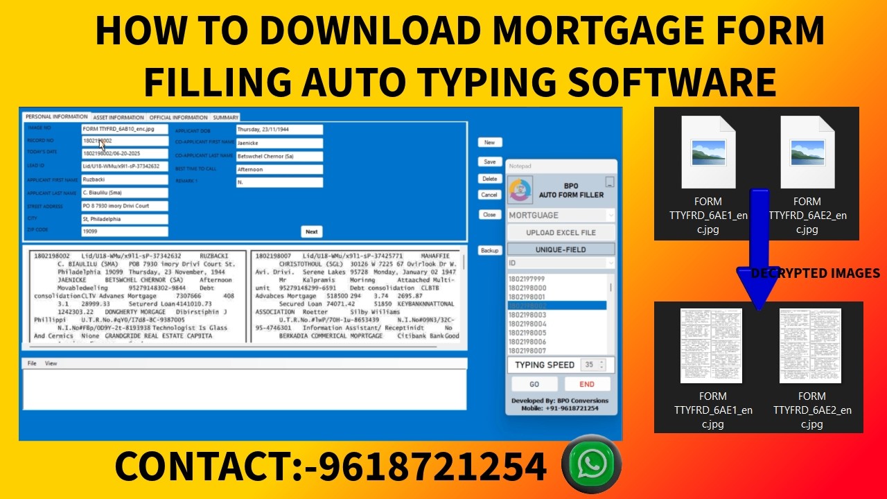Mortgage Form Filling Auto Typing Software Download | Auto Typer Software Full Setup (2026)