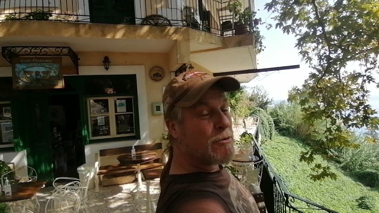 Cafe Platanos Lordas Greece , a very nice place to chill and enjoy a beer