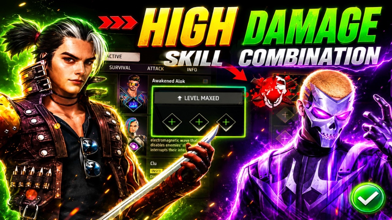 6 August 2026 🔥 HIGH DAMAGE SKILL COMBINATION | Best Character Skill for BR rank