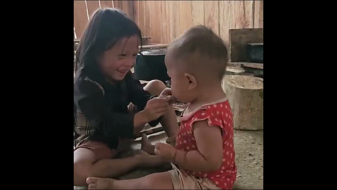 Mother Missing: Two Children Managing Simple Cooking at Home