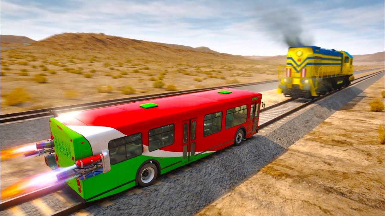 Train 🚆 vs Props 💥🔥 | 1st Ever Video on YouTube ☠️ #beamngdrive