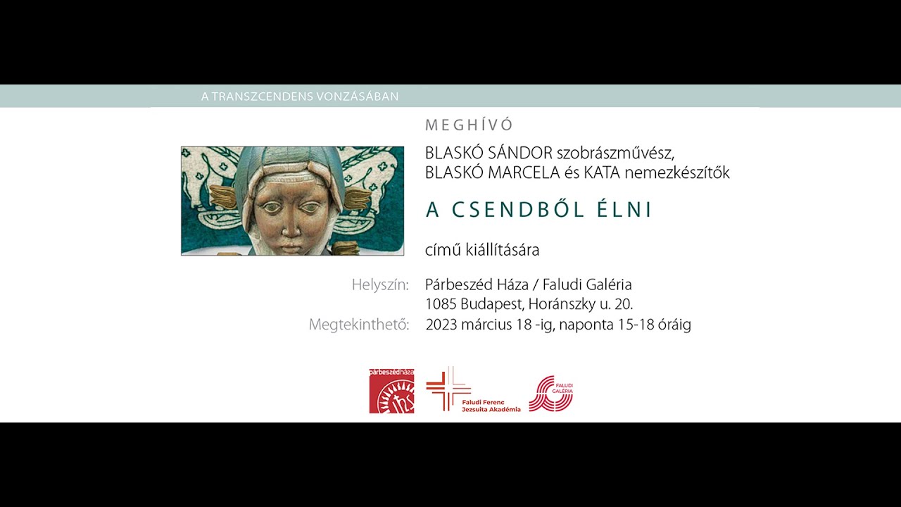 A csendből élni // Blaskó Sándor szobrászművész kiállításának megnyitója // 2023. február 10.