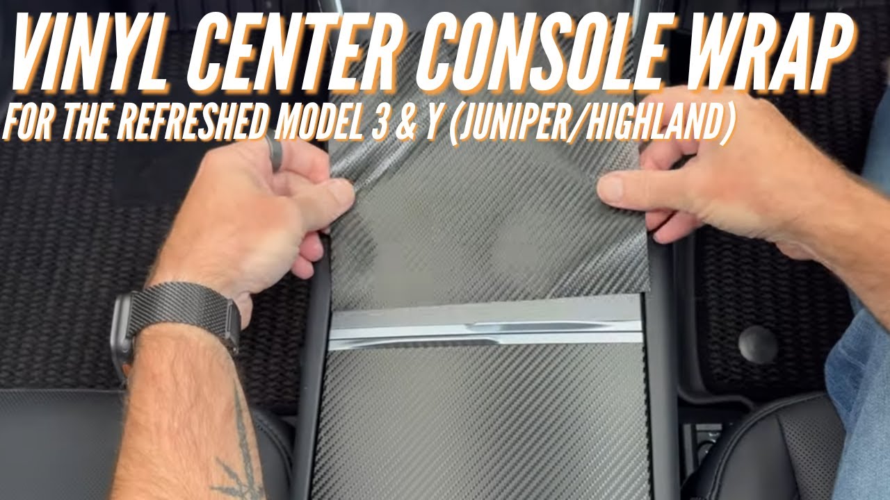 Center Console Vinyl Wraps for Tesla Model 3 & Y
