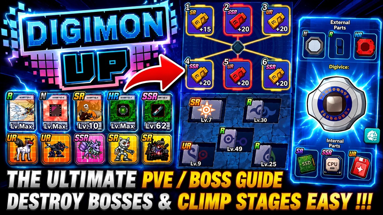 Digimon Up &mdash; ЛУЧший PvE-билд! Уничтожай боссов и проходи этапы!