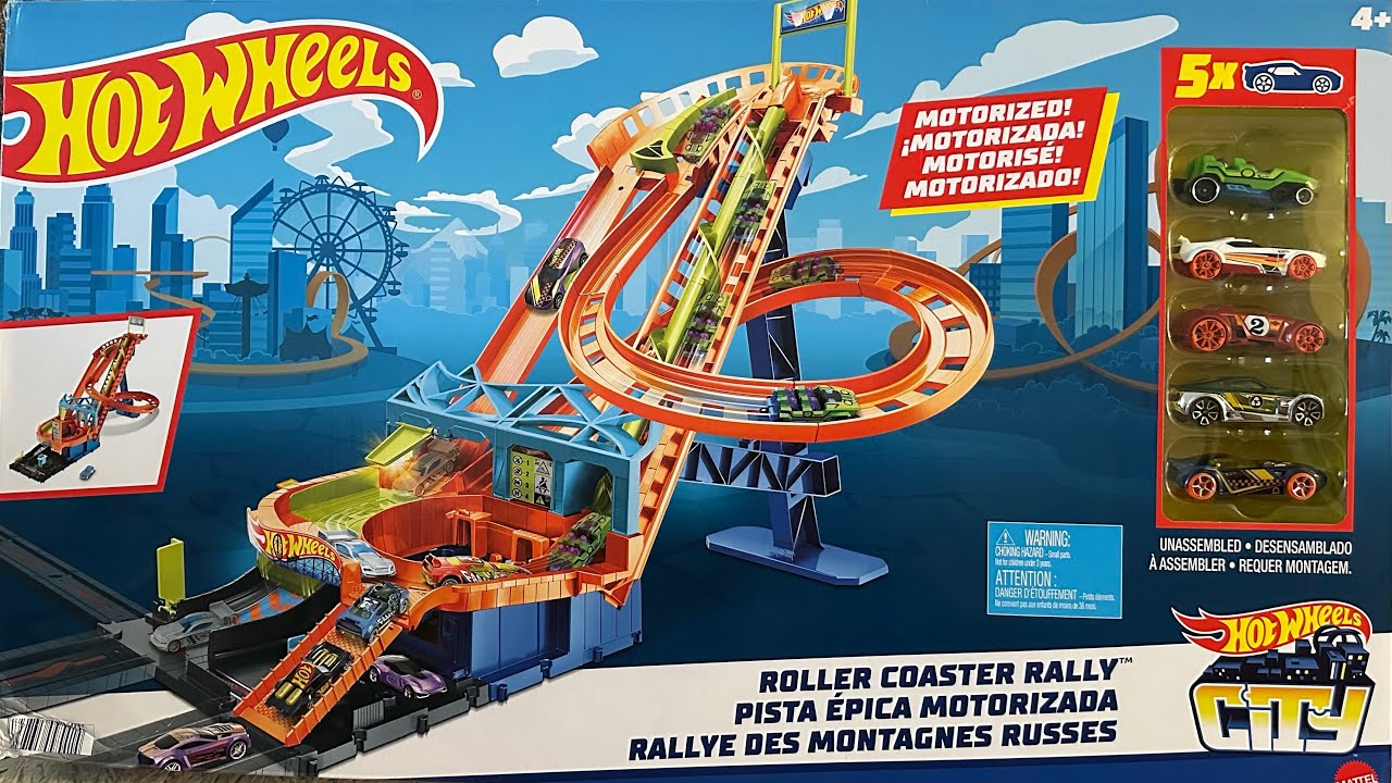 Hot Wheels Roller Coaster Rally | Mattel Hot Wheels City | Motorized Hot Wheels |Continuous Play