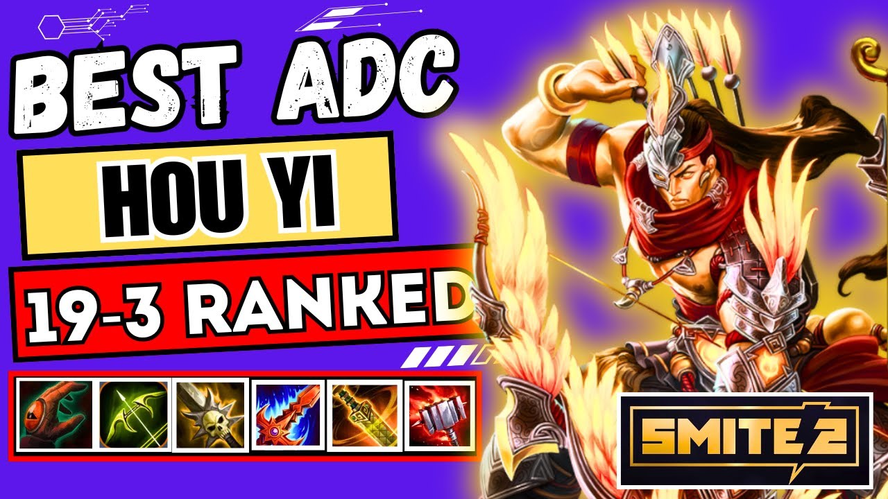 INSANE BEST ADC Hou Yi in SMITE 2! 🔥19-3 RANKED DOMINATION!