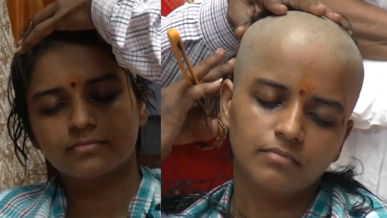 Beautiful Jain girl shaved her head during Diksha Ceremony | Jain girl head shave