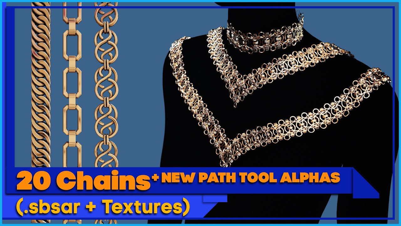 How to Use Chain Alphas with Path Tool in Substance Painter