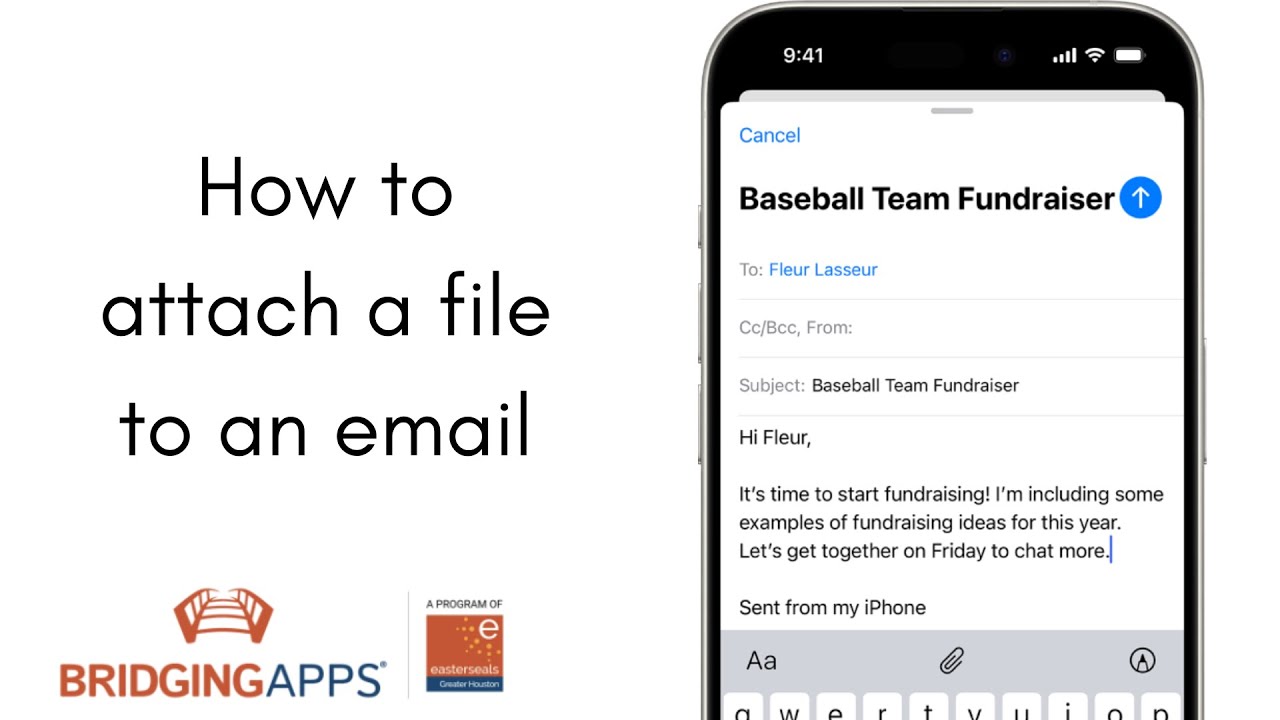How to attach a file to an email