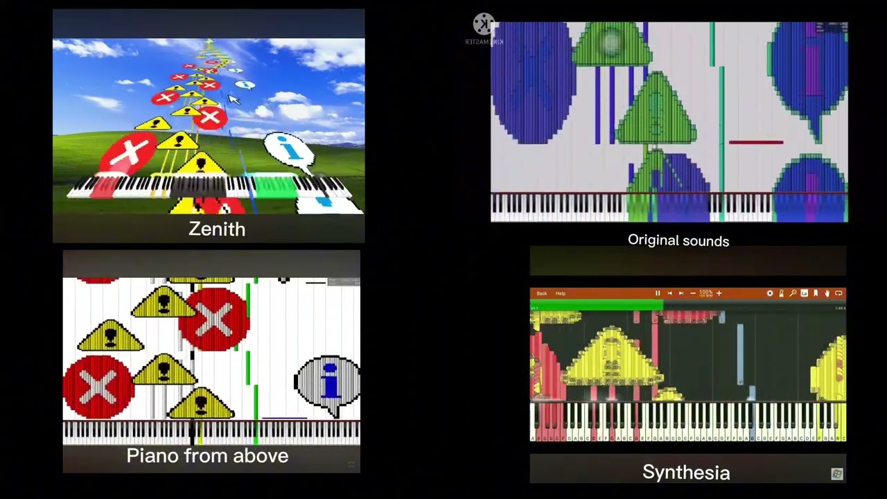 Music only using sound from windows XP and 98 (black midi competition)