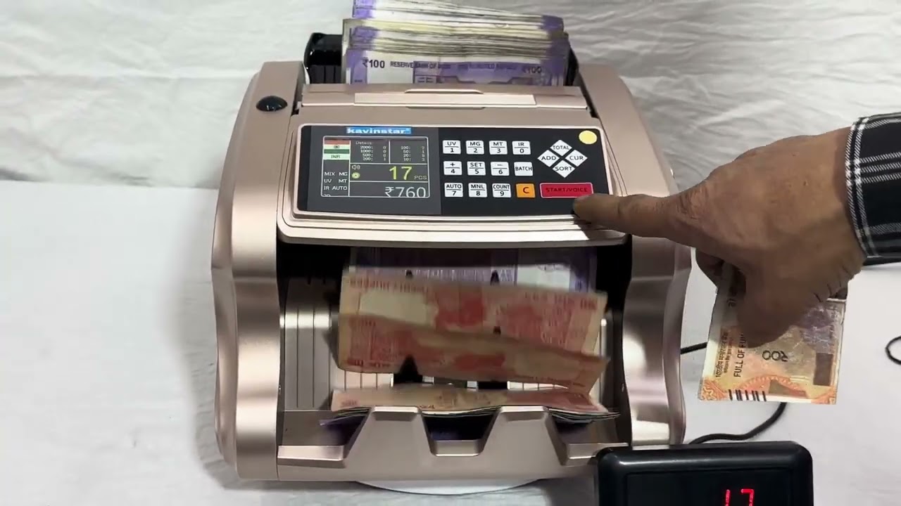 Kavinstar - Best Mix Value Counting Machine with Fake Note Detector. || #viral #video