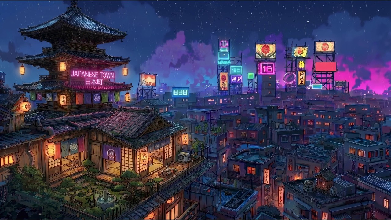 Lofi Hip Hop Beats 🚶 Lonely 1980s & 90s Walks & Soft Rainy Streets 🌧️ Lofi Rain Playlist