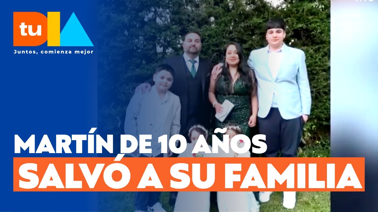 La historia de Martín: Niño de10 años que salvó a su mamá, hermanas y abuela en los incendios