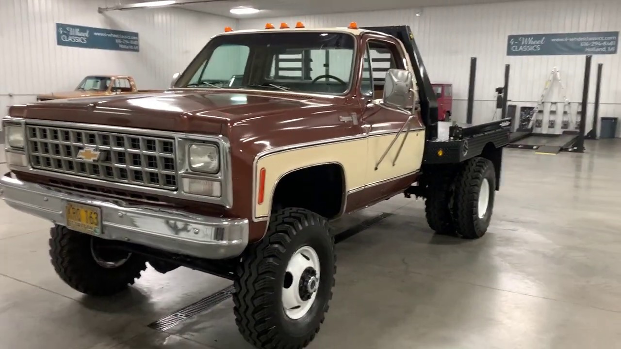 SOLD!!!!   1980 CHEVROLET K30 CHEYENNE CAMPER SPECIAL WITH FLATBED!  COOL TRUCK!!