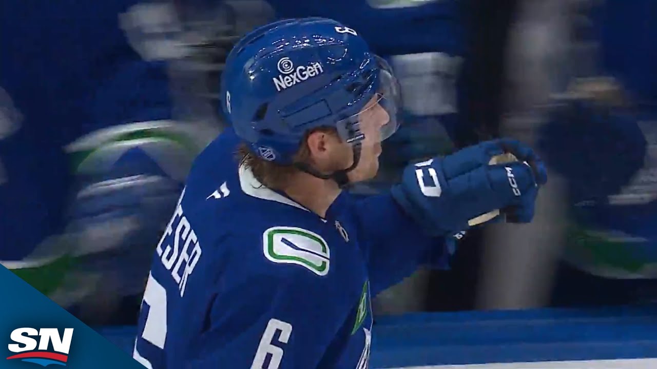 Canucks' Brock Boeser Knocks Puck Out Of The Air And Buries Go-Ahead Goal