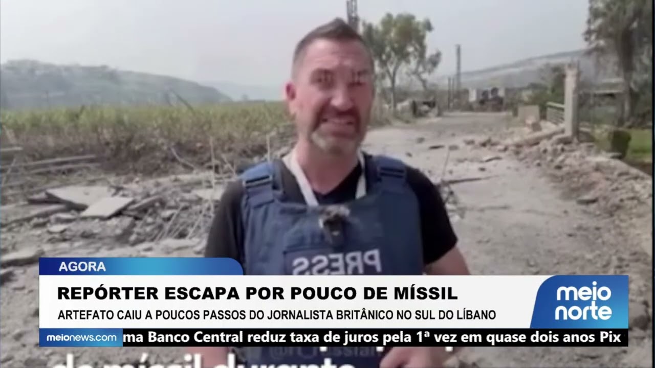 Reporter escapa por pouco de míssil durante transmissão no sul do Líbano | Agora Brasil