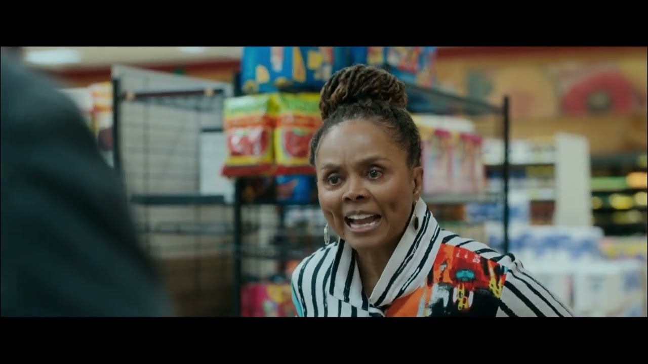 Tyler Perry's Divorce in Black: Dallas confronts Gene at the supermarket.