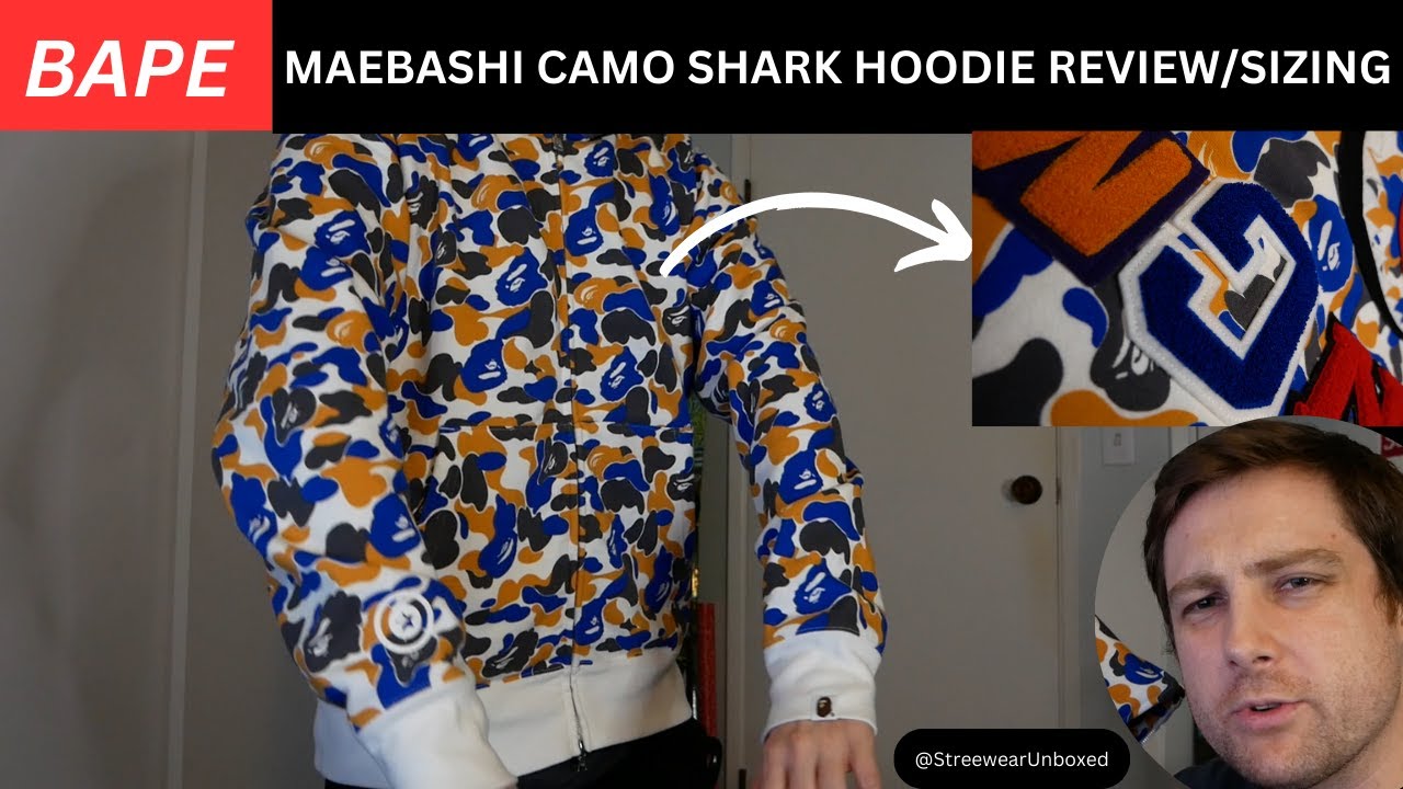 BAPE Maebashi Camo Shark Hoodie Review and Size Guide