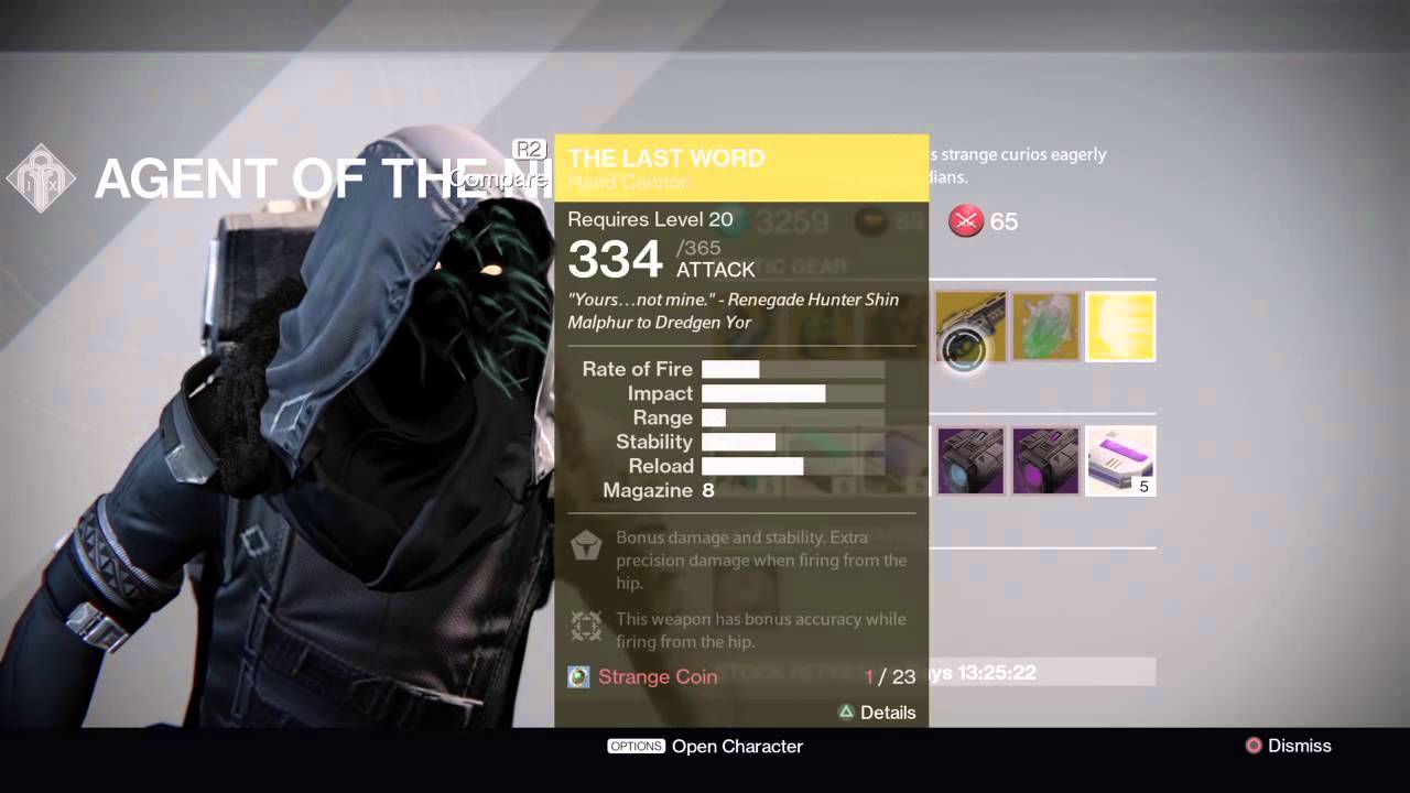 Destiny exotic opening