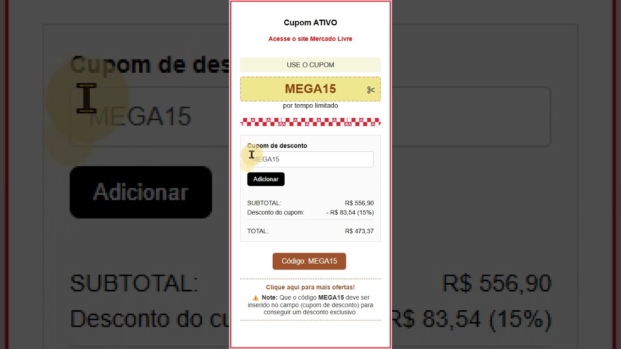 Cupom de desconto Mercado Livre — ⚡ Cupons ativos na Semana!