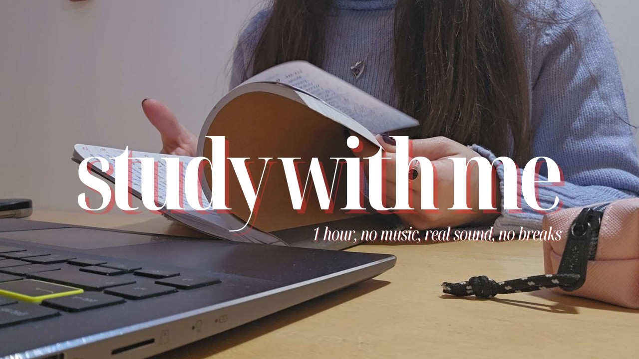Study With Me / Work With Me 1 Hour at the Library ⏳ Real Time + Ambient Sounds