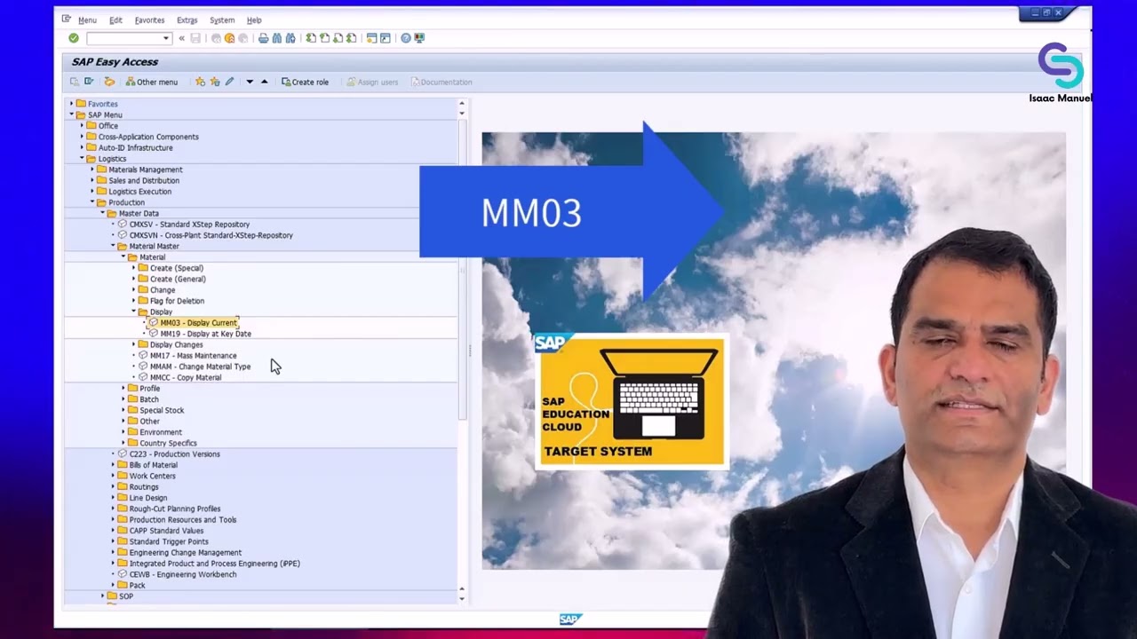 Displaying Material Master Records in SAP (MM03): A Step-by-Step Guide