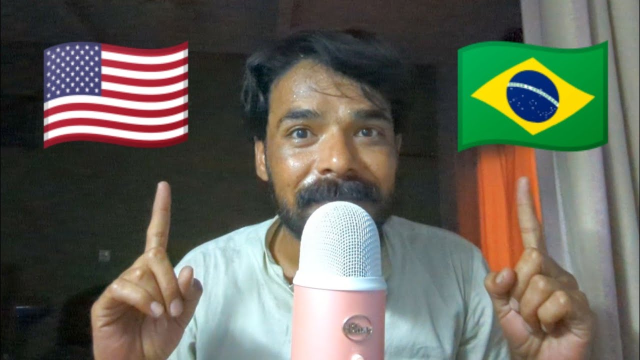 ASMR Saying Brazilian Portuguese vs U.S English words to put you Sleep 😴💤